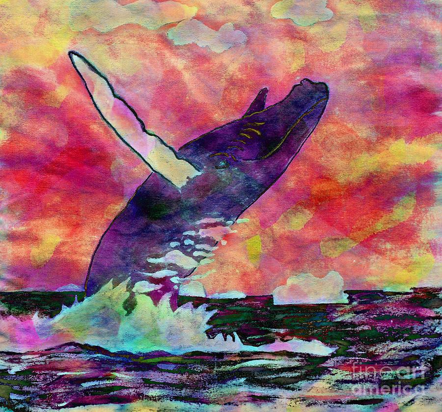 Humpback Whale Digital Color Digital Art by Barbara A Griffin