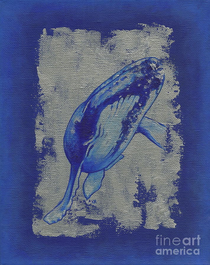 Humpback whale Painting by Konni Jensen