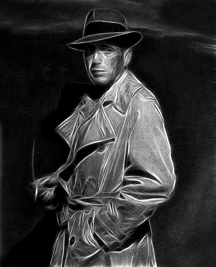 Humphrey Bogart - Pencil Drawing by Doc Braham