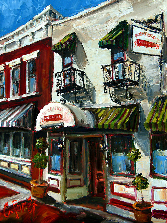 Humphreys Bar and Grill Painting by Carole Foret