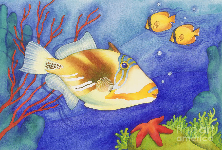 Humu Picasso Triggerfish Painting