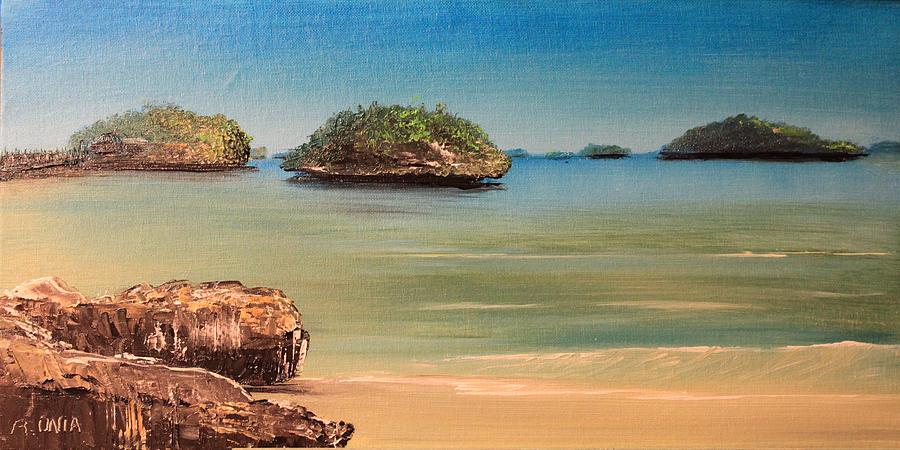 Hundred Islands in Philippines Painting by Remegio Onia