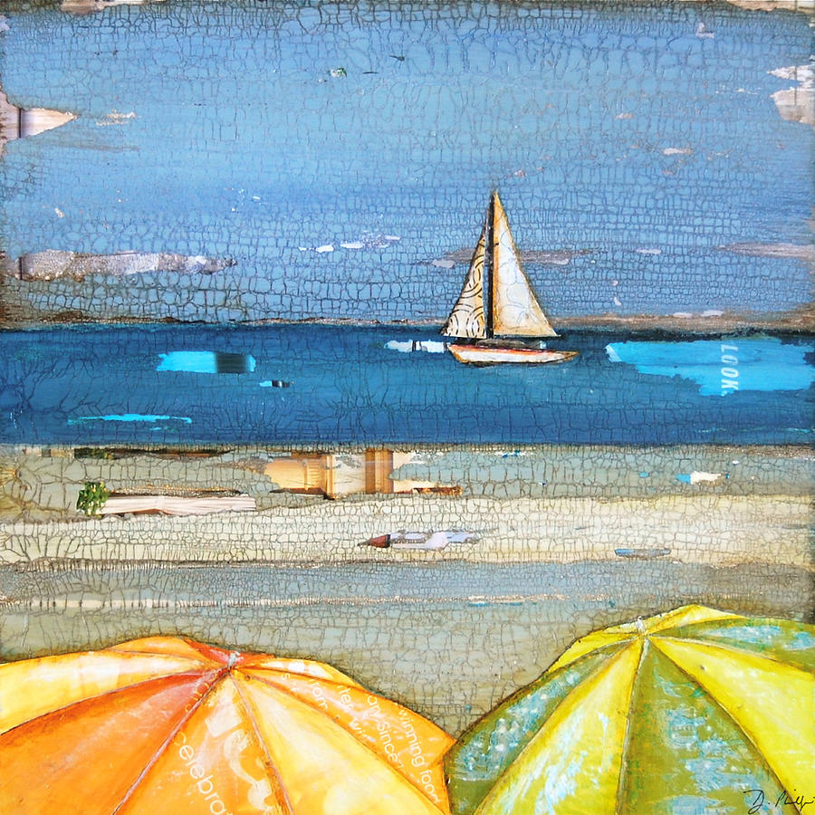 Umbrella Painting - Hundred Percent Chance of Sun Showers by Danny Phillips