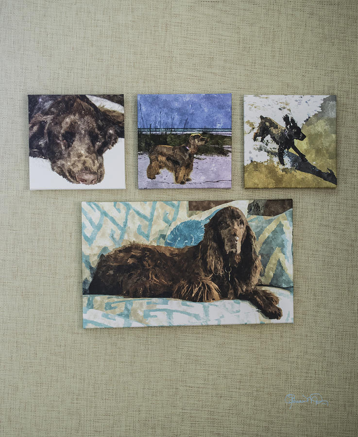 Shown Hung on Wall - Grouping from Dogs Gallery Photograph by Susan Molnar
