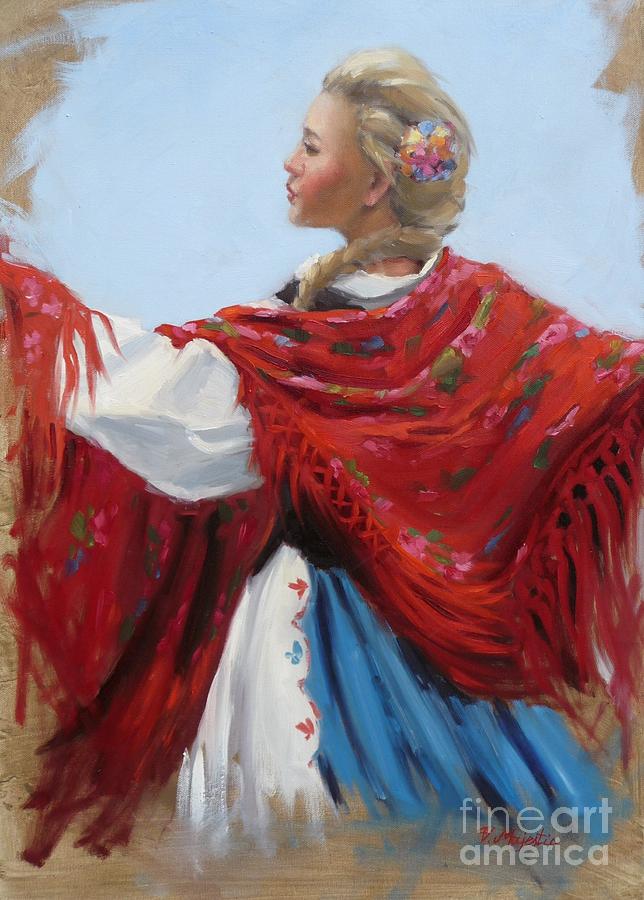 Hungarian Folk Dancer Painting by Viktoria K Majestic