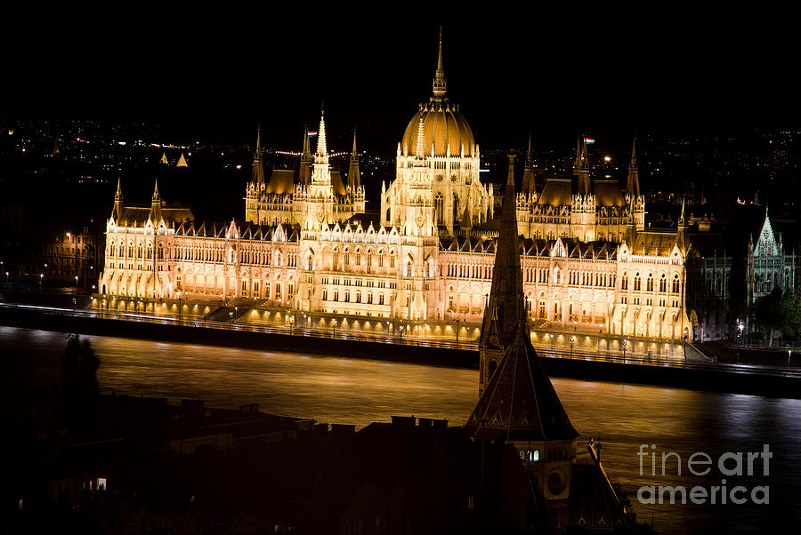 Architecture Photograph - Hungarian parliament in Budapest by Michal Bednarek