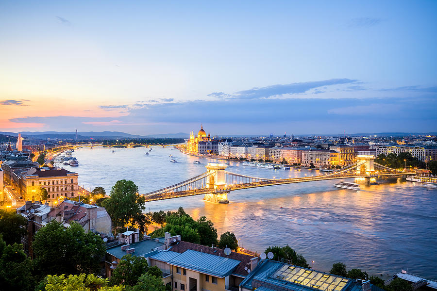 Hungary, Budapest, View over Pest from Buda Photograph by Westend61