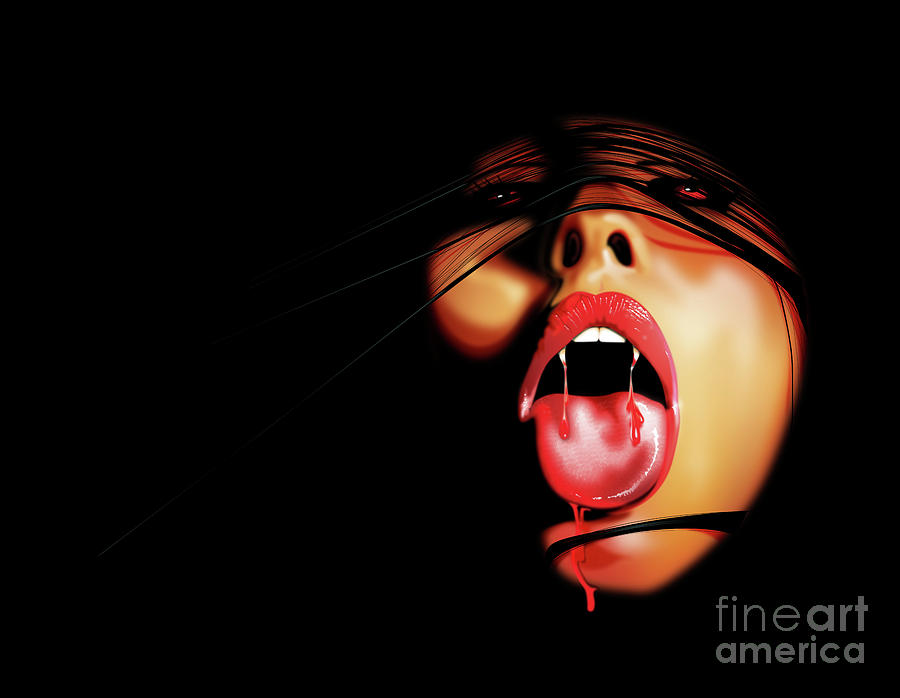 Vampire Digital Art - Hunger for Blood by Brian Gibbs