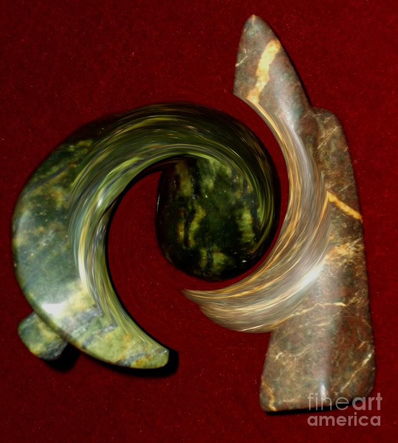 Abstract Digital Art - Hungry Stone by Anthony Morris