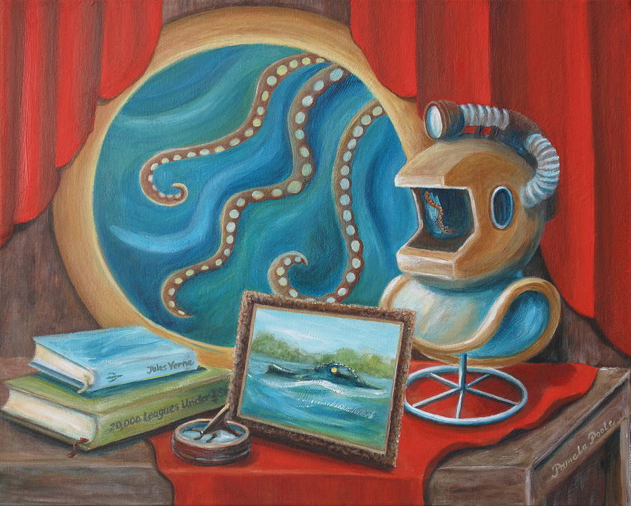 Hunt for the Nautilus Painting by Pamela Poole