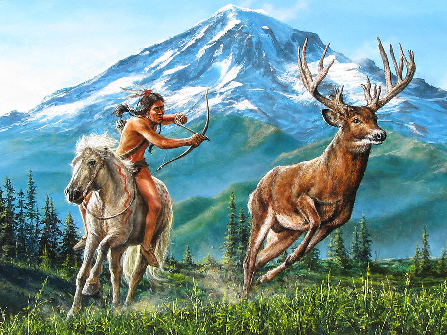 Hunt on top of the World Painting by Dan Nance