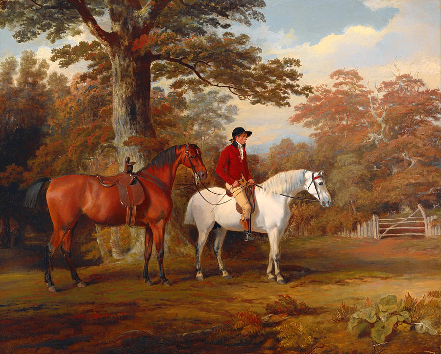 Horse Painting - Hunter and Huntsman by Mountain Dreams
