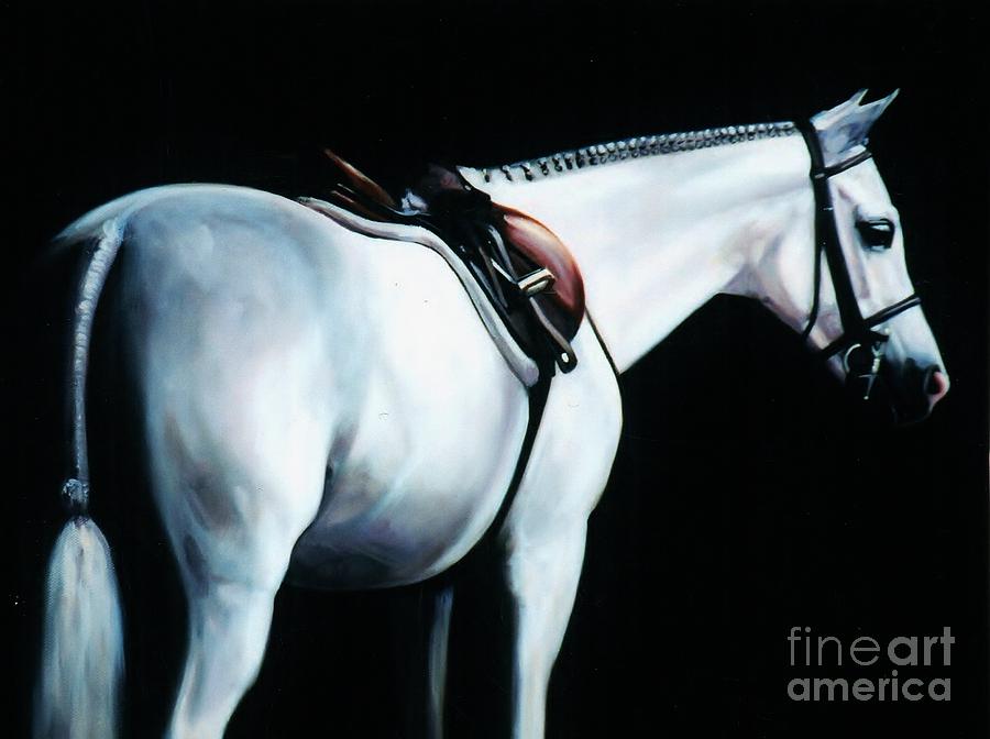 Hunter Pony Painting by Janet  Crawford