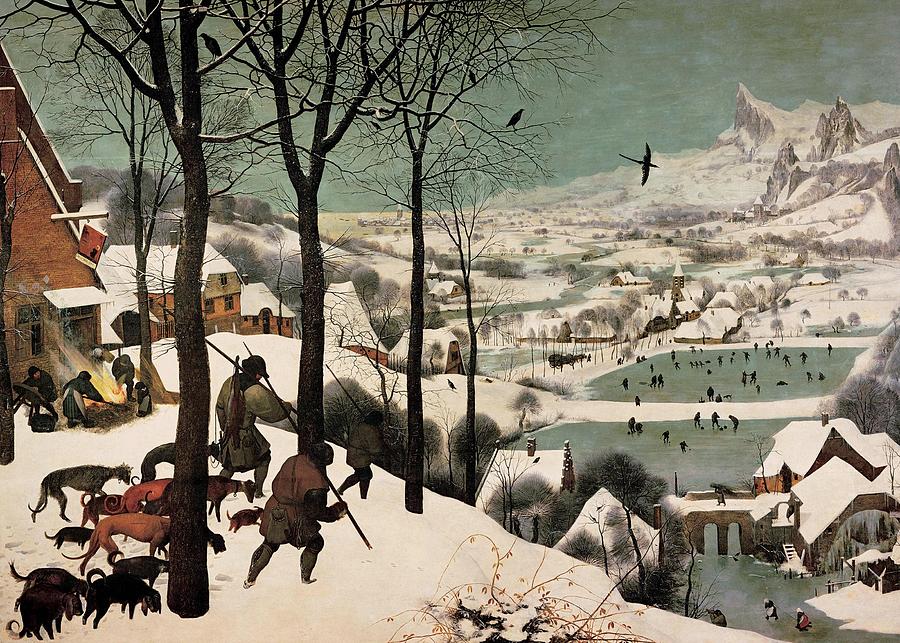 Nature Painting - Hunters in the Snow Pieter Bruegel by Pieter Bruegel