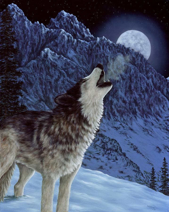 Animal Painting - Hunters Moon by Rick Bainbridge