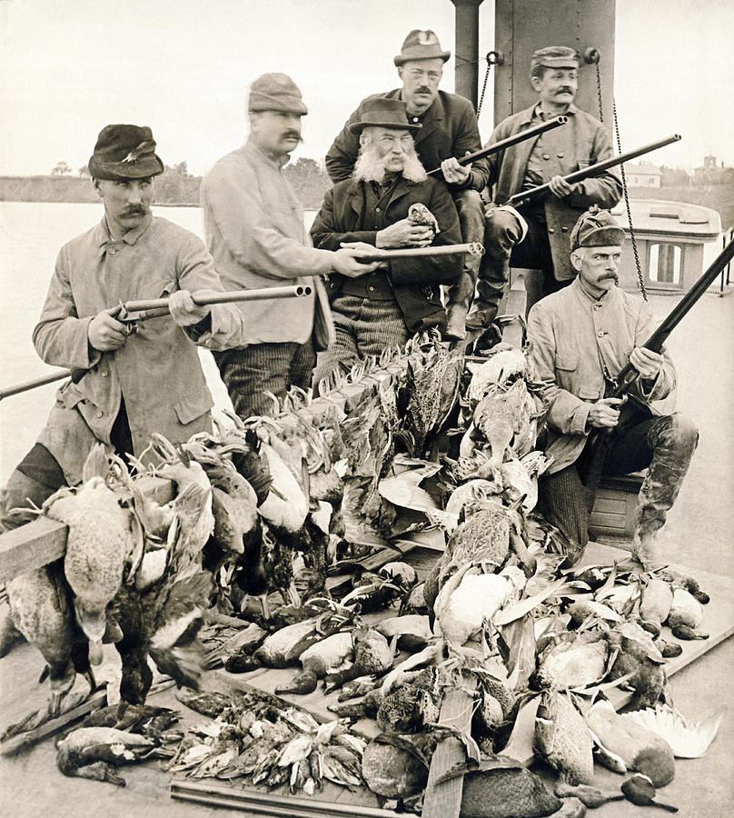 Hunters Pose With Their Birds Photograph by Underwood Archives