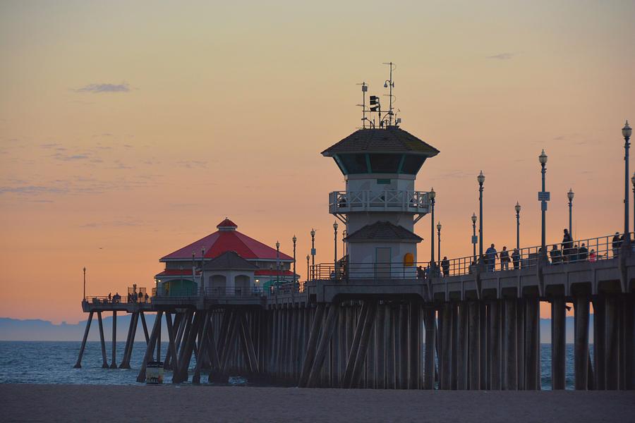 Hunting Beach Pier#2 Photograph by Nancy Jenkins - Pixels