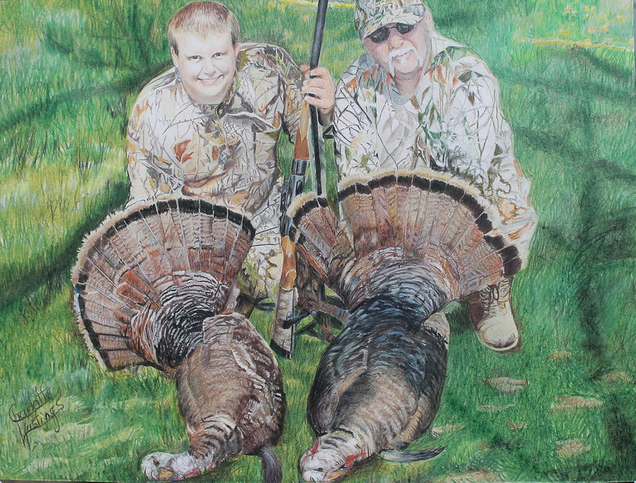 Hunting buddies Painting by Charlotte Hastings