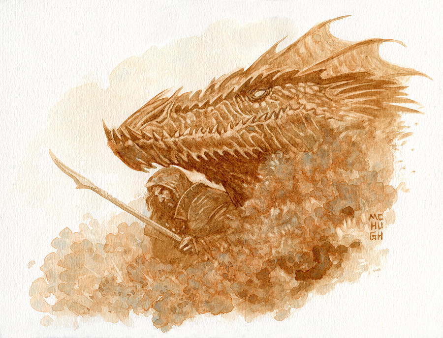 Dragon Painting - Hunting Party by Jeremy McHugh Dragon Painting - Hunting Party by Jeremy McHugh