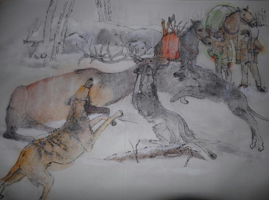 Hunting Season Comes Again Albm Painting by Debbi Saccomanno Chan