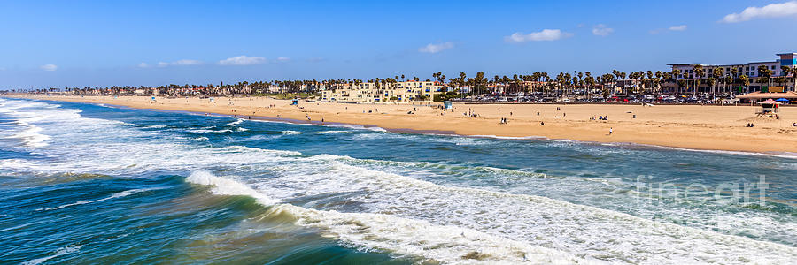 Huntington Beach California Panorama Photo Photograph by Paul Velgos