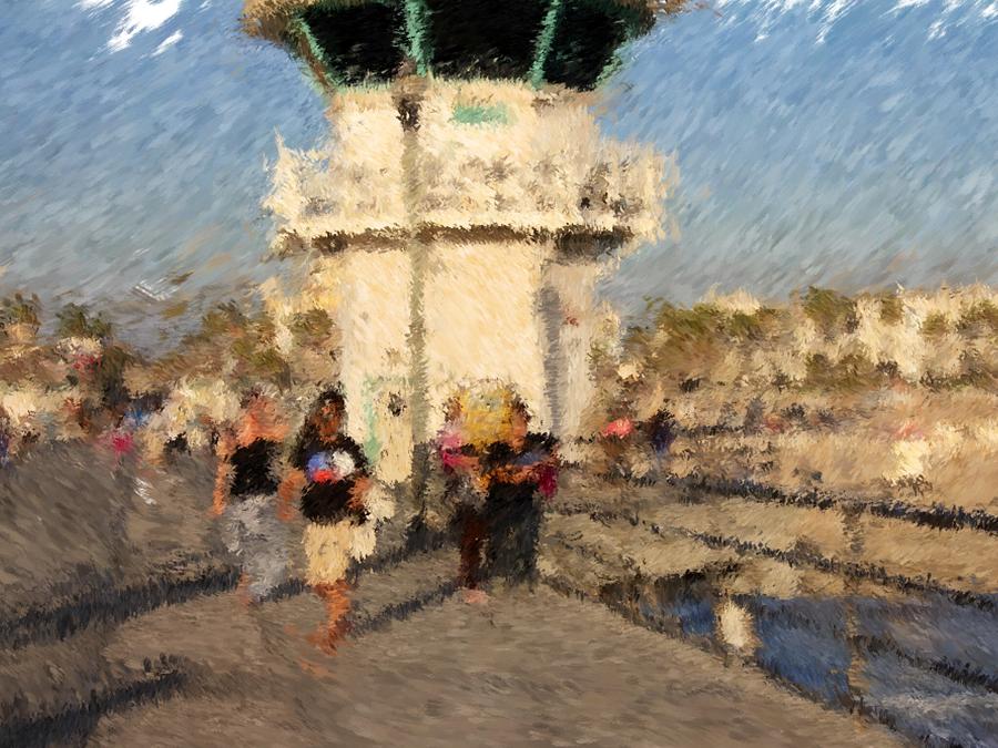 Huntington beach Painting by Eddem David Fine Art America