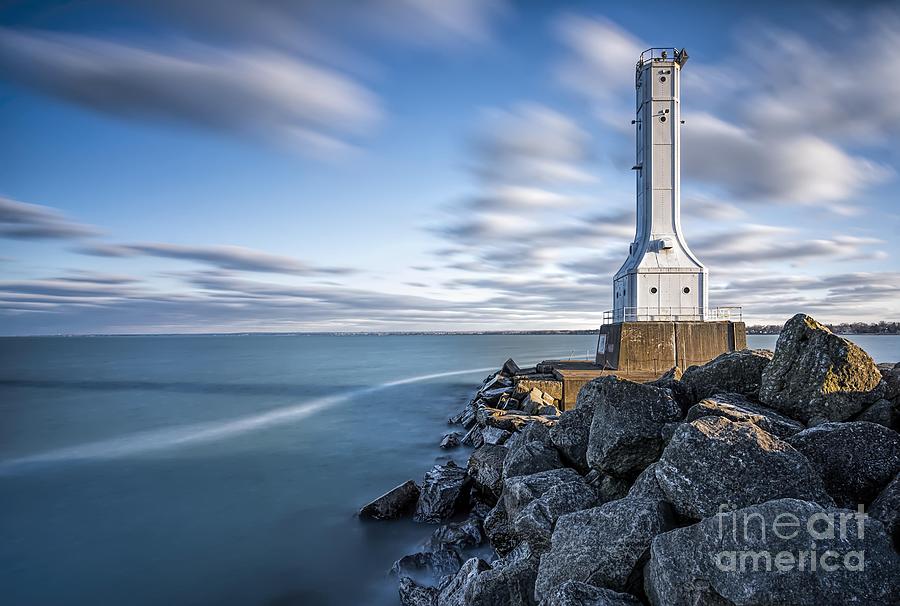 Lighthouse Photograph - Huron Harbor Lighthouse #3 by James Dean