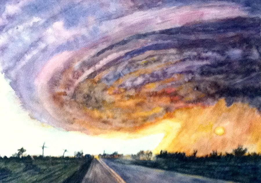 Hurricane Katrina Painting by Carol Warner