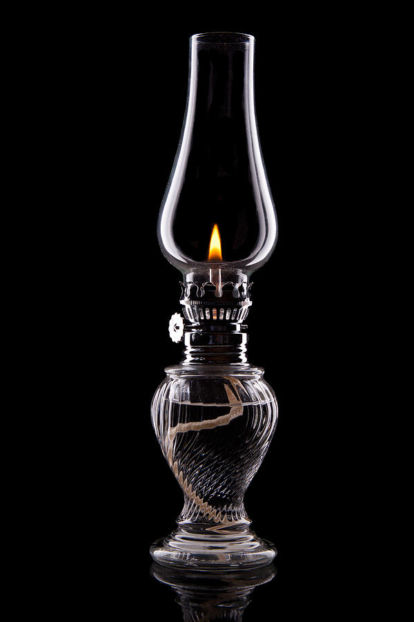 Black And White Photograph - Hurricane Lamp Still Life by Tom Mc Nemar