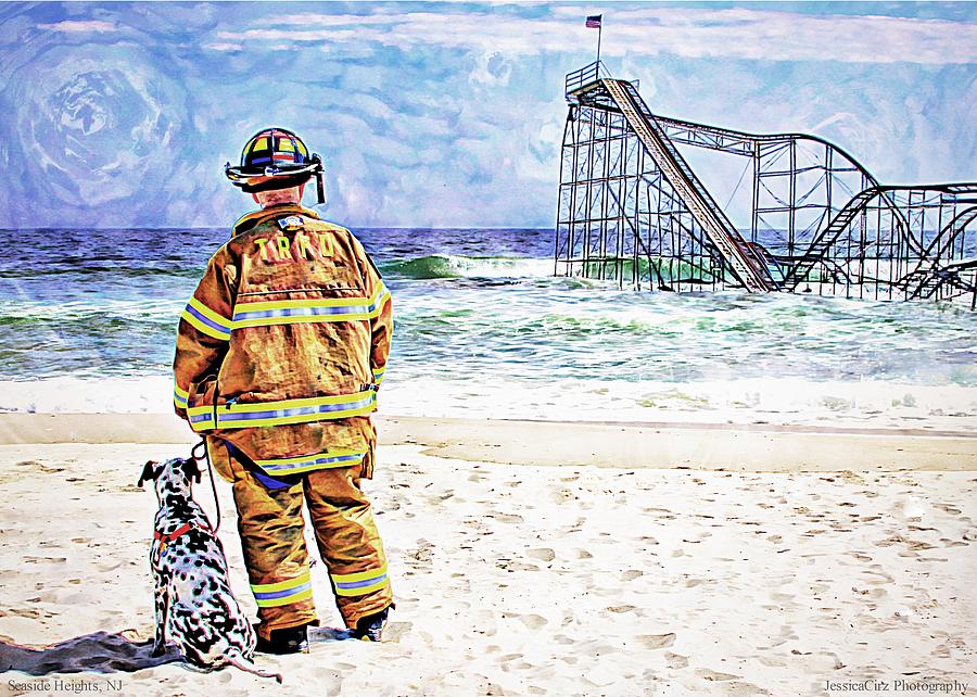Hurricane Sandy Fireman Photograph by Jessica Cirz