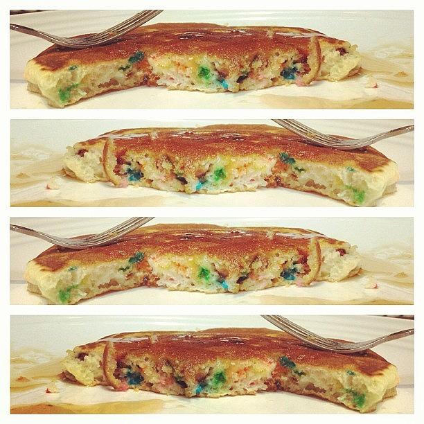Pancakes Photograph - #hurricanesandy = #funfetti #pancakes by Mini Montoya
