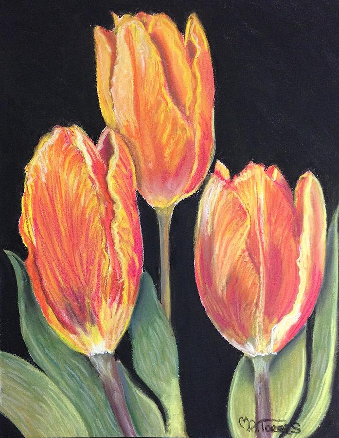 Hurry Up Spring Tulips Pastel by Melissa Torres