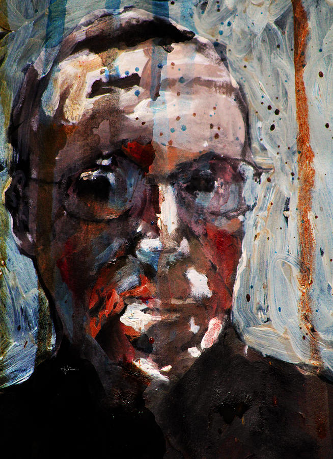 Portrait Mixed Media - Husdant Portrait by Jim Vance