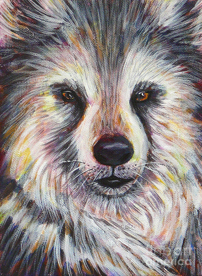 Nature Painting - Husky Wolf by Gayle Utter