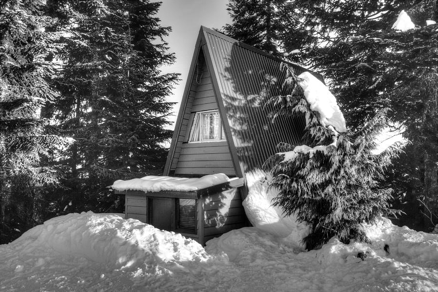 Hut hidden in the snow Photograph by Eti Reid