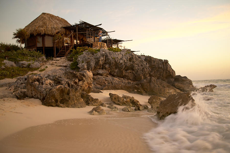 tulum mexico huts on beach