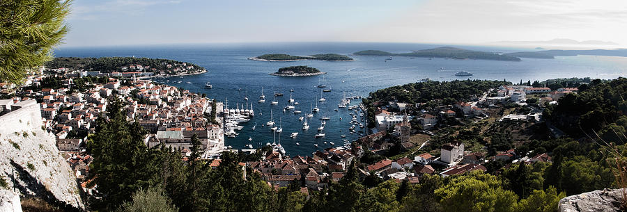 Hvar Harbor from the Fortress Photograph by Weston Westmoreland