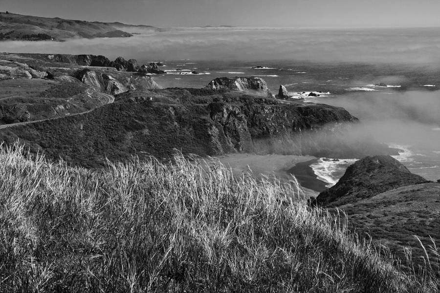 Hwy 101 Black and White Photograph by Wes and Dotty Weber