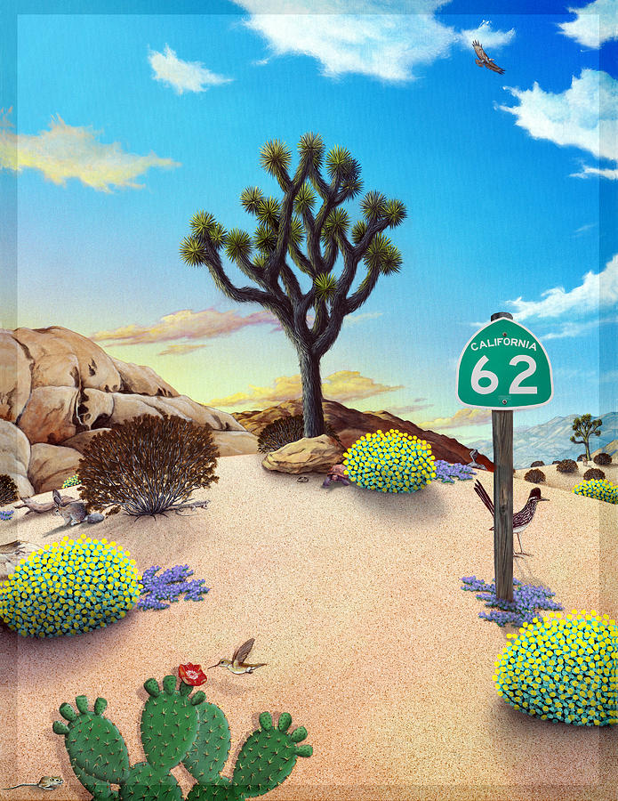 Hwy 62 Cover Art Painting by Snake Jagger