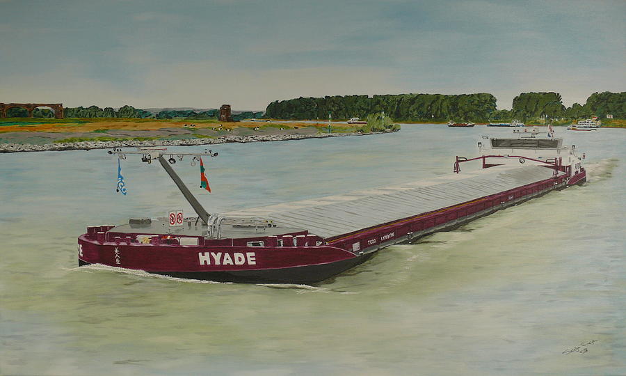 Landscape Painting - Hyade in Wesel Duitsland Hyade at Wesel on the Rhine Germany by Sonja Lingen