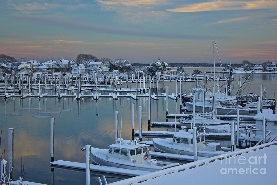 Hyannis Harbor after the Blizzard  Photograph by Amazing Jules