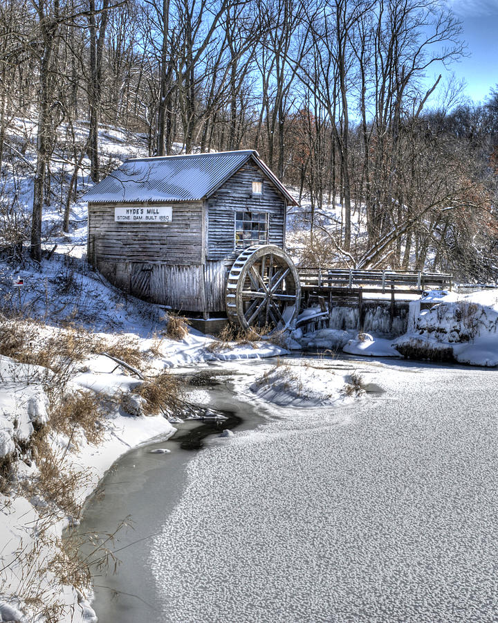 Hydes  Mill In The Winter Photograph by Janice Adomeit