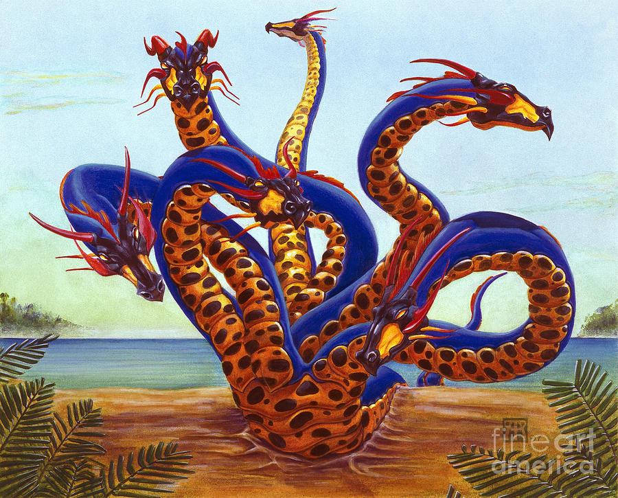 Hydra on Beach Painting by Melissa A Benson