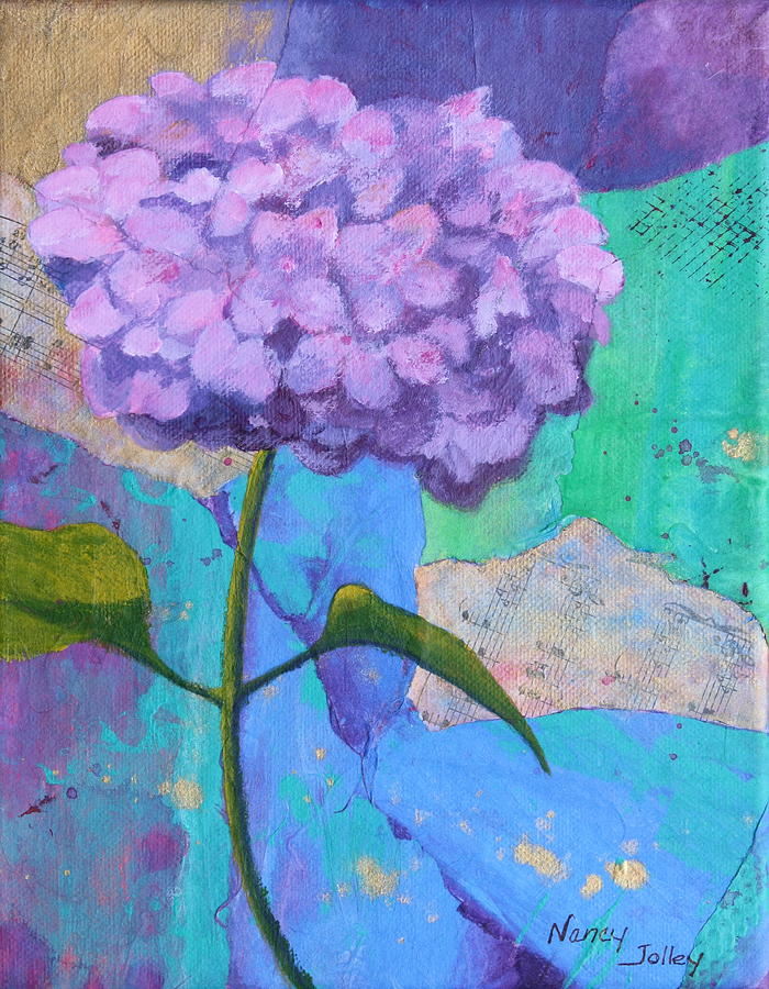 Hydrangea 2 Painting by Nancy Jolley