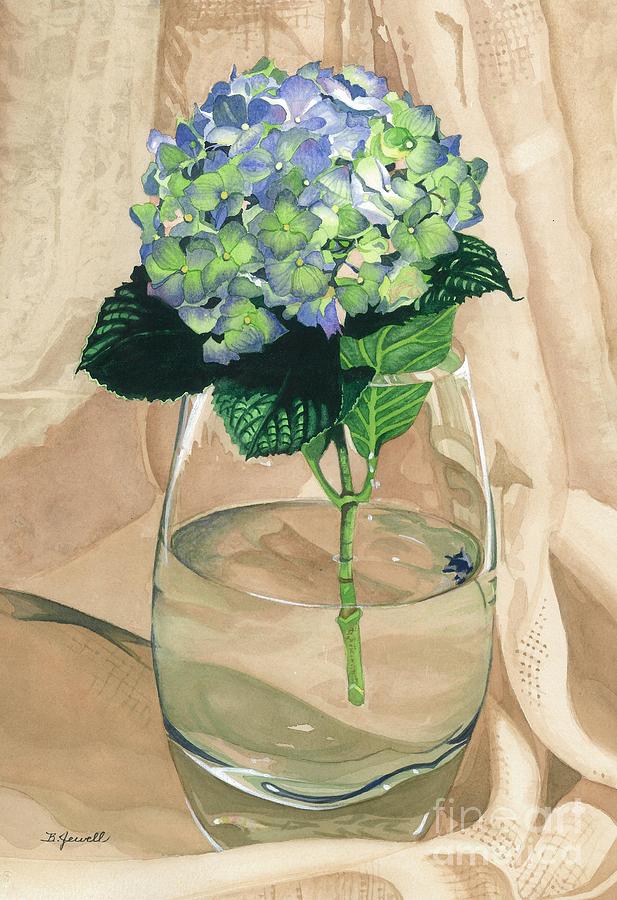 Hydrangea Blossom Painting by Barbara Jewell