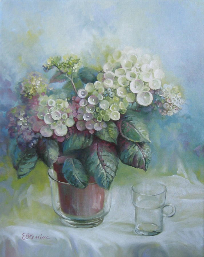 Hydrangea Painting by Elena Oleniuc