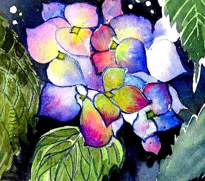 Hydrangea Painting by Esther Woods