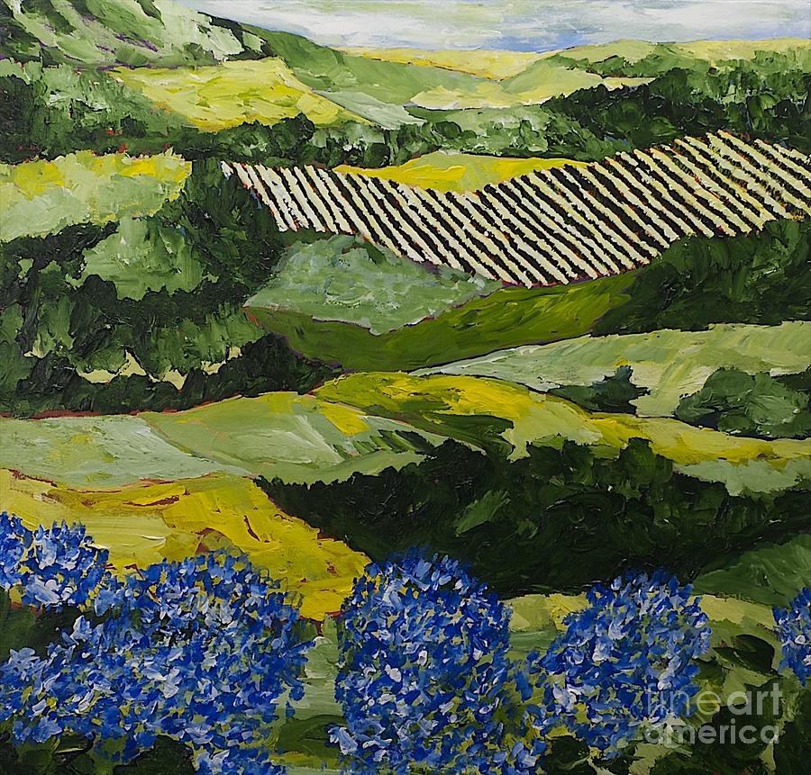 Flower Painting - Hydrangea Valley by Allan P Friedlander