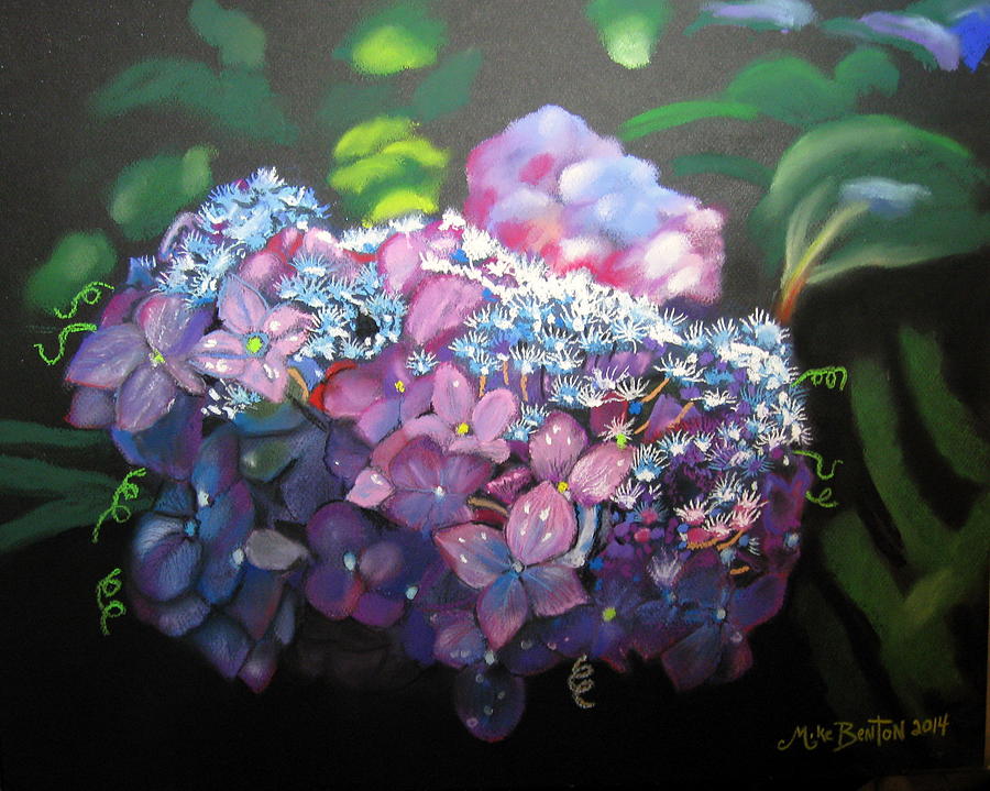 Flower Pastel - Hydrangeas by Mike Benton