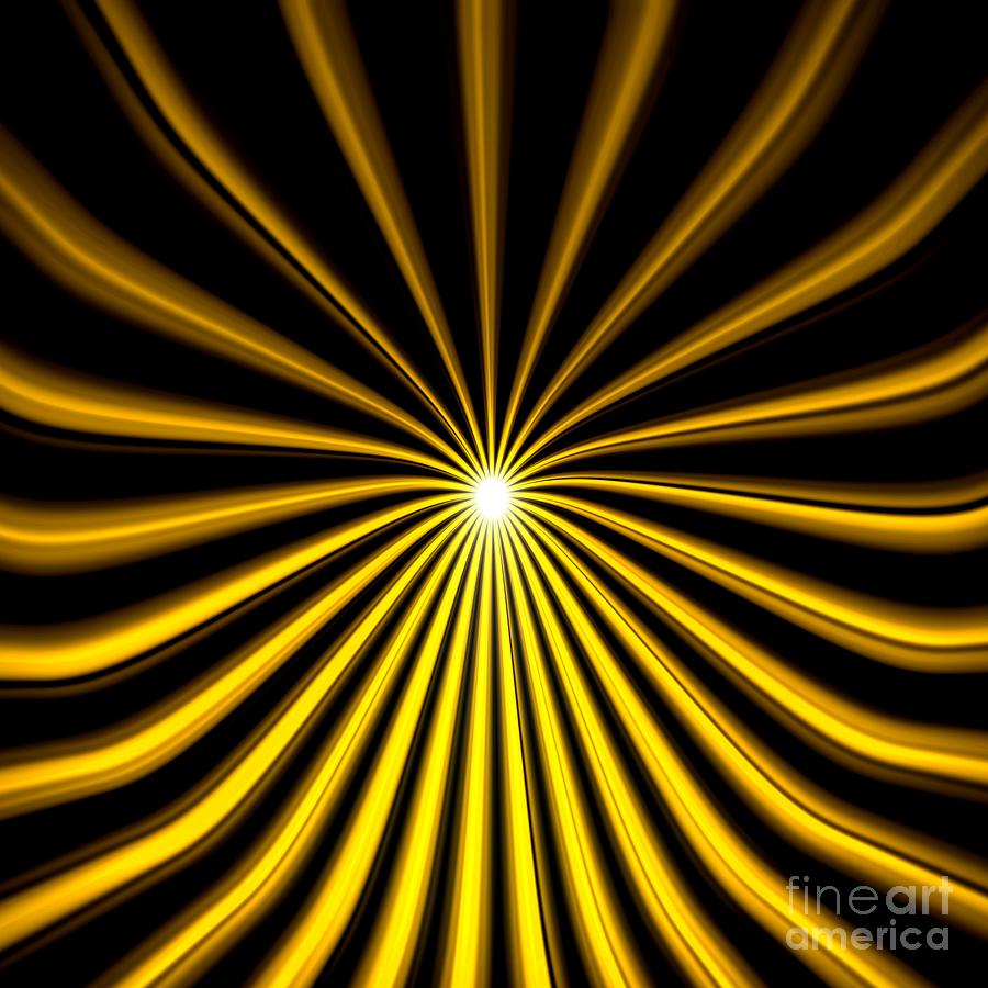 Hyperspace Gold Square Painting by Pet Serrano